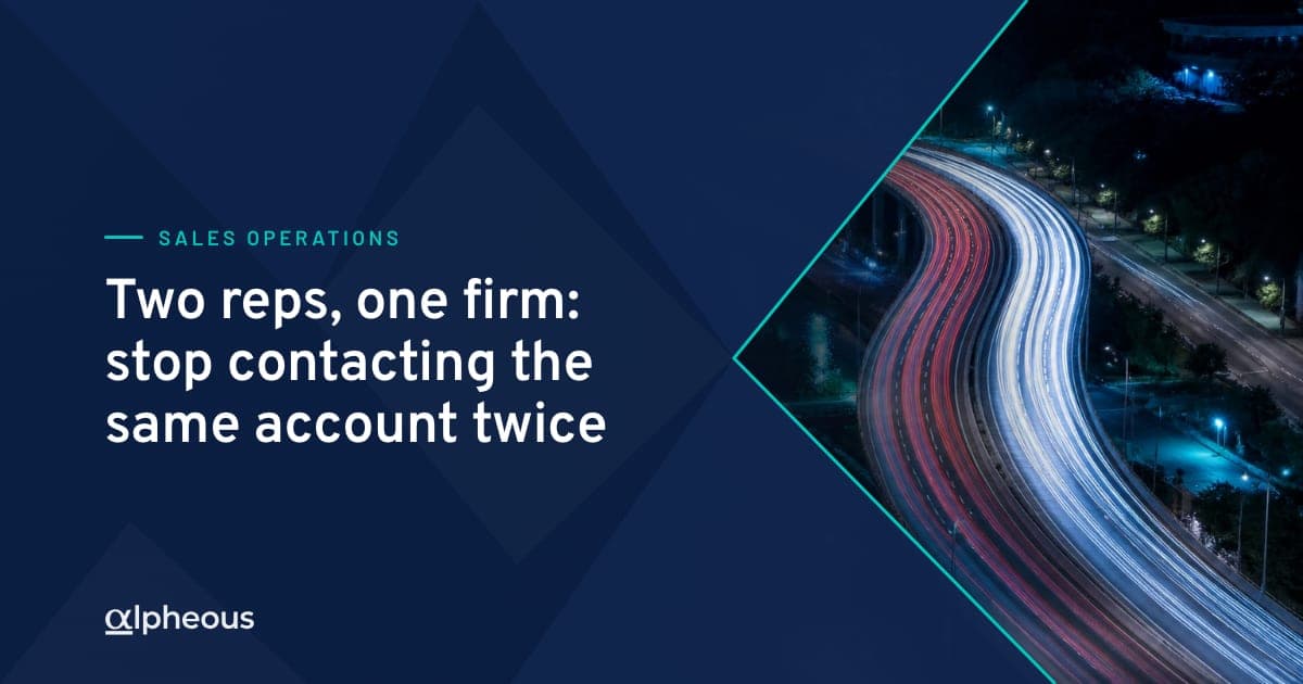 How to stop multiple sales reps contacting the same account