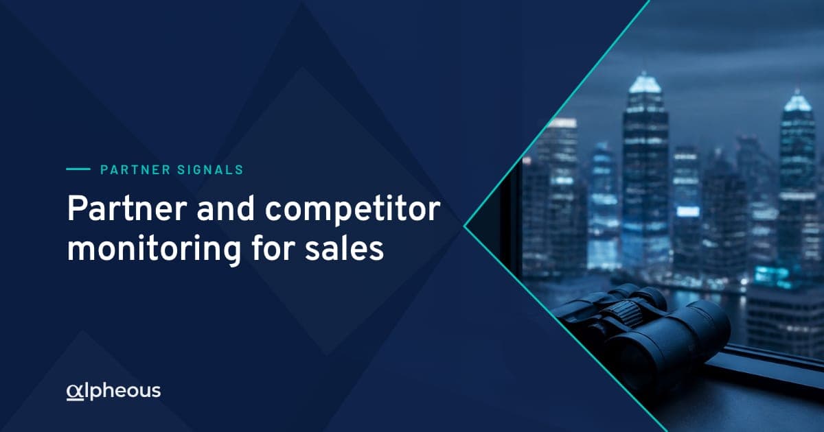 Partner and competitor monitoring for sales: a weekly playbook