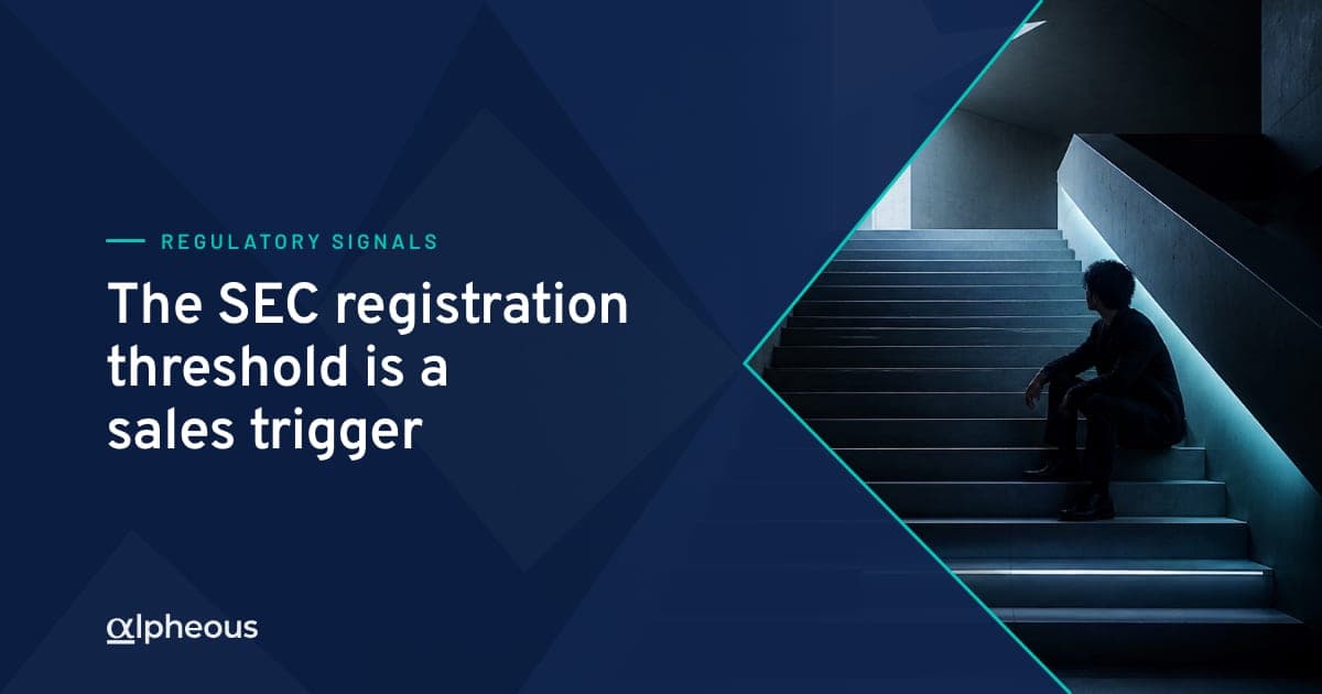 The SEC registration threshold for RIAs is a sales trigger